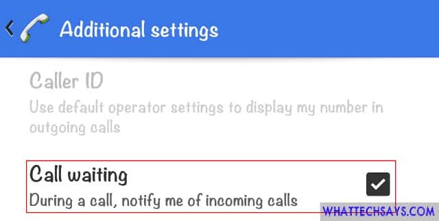 Enable Call Waiting