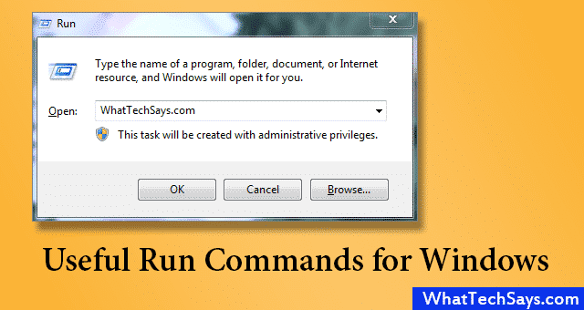 Useful Run Commands to Operate Windows Faster