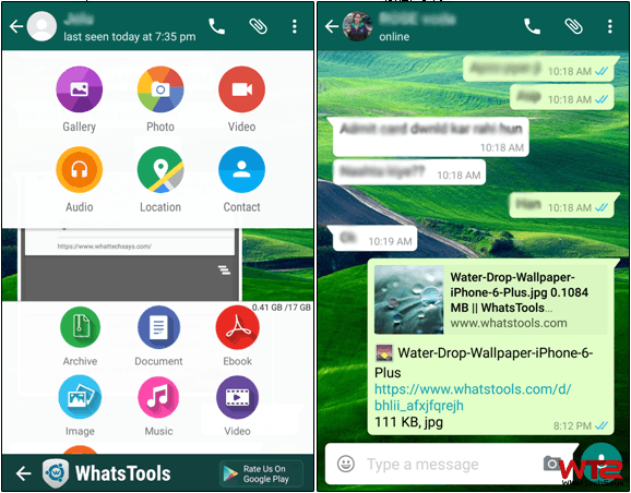 Send Large File on WhatsApp