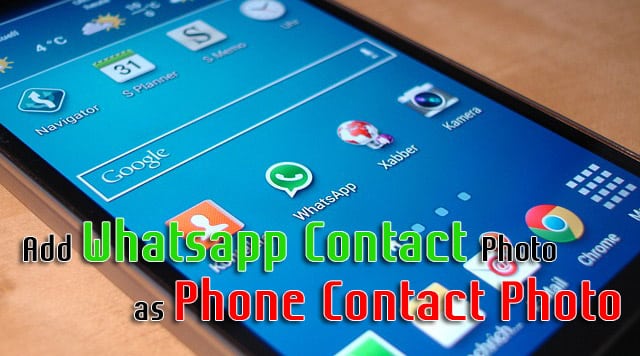 Whatsapp Contact Photo as Phone Contact