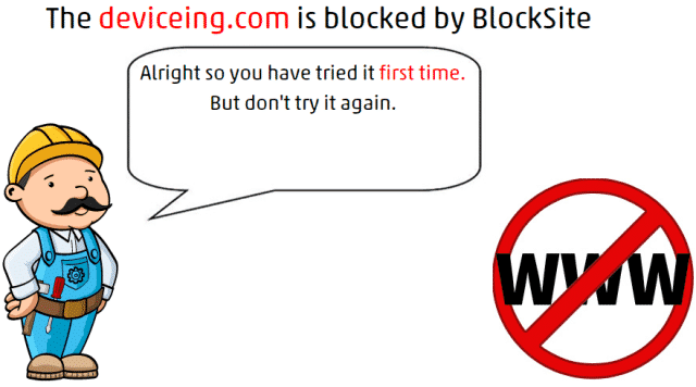popup message of Block Sites On Chrome