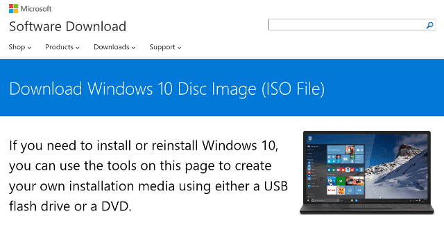 microsoft download windows 10 disc image iso file