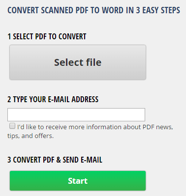 Convert Scanned PDF Documents to Word