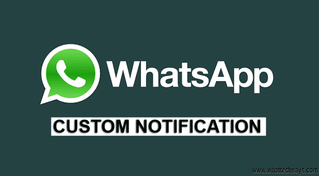 Whatsapp Custom Notification per Contact