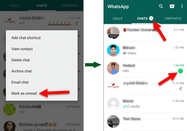 How To Mark Messages As Unread On Whatsapp