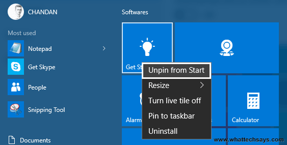 Remove All tiles from Windows 10 Start Menu