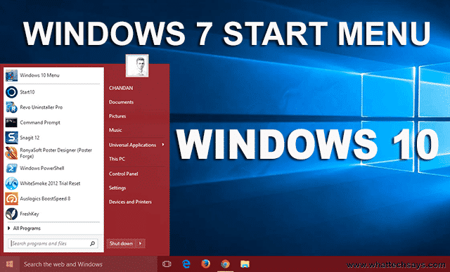 windows 10 to win 7 start free download