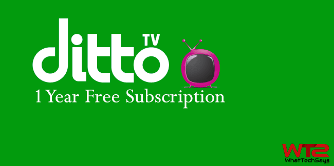 Ditto TV 1 Year Free Subscription for Android