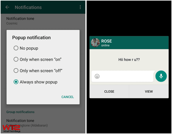 use Whatsapp without Unlocking Android
