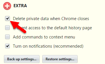 Delete Private Data