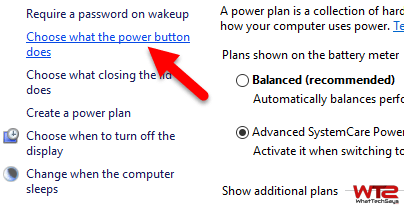 power button does