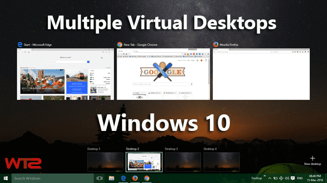 use Multiple Virtual Desktops in Windows 10