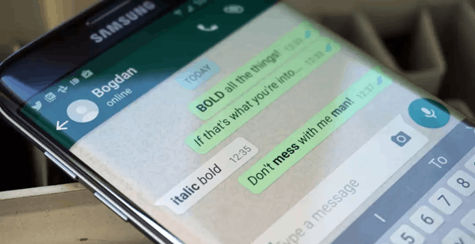Send Bold, Italic and Strikethrough Text in WhatsApp