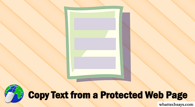 Copy Text from a Protected Web Page
