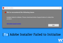 Adobe Installer Failed to Initialize