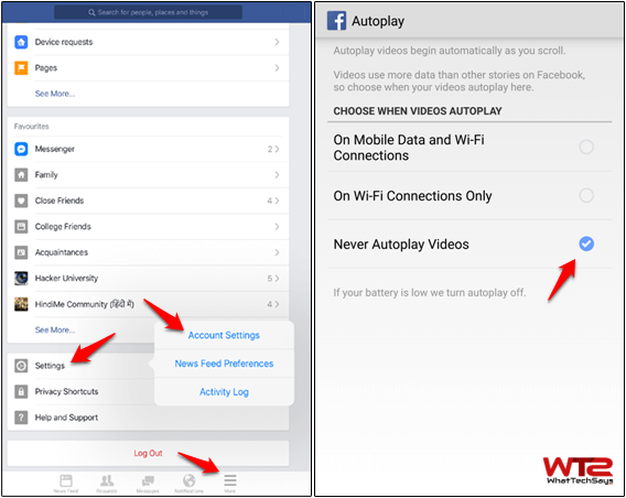 Disable Autoplay for Facebook Videos