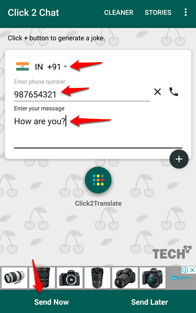 Send WhatsApp Message to Unknown Number