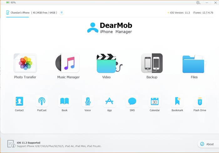 DearMob iPhone Manager Features