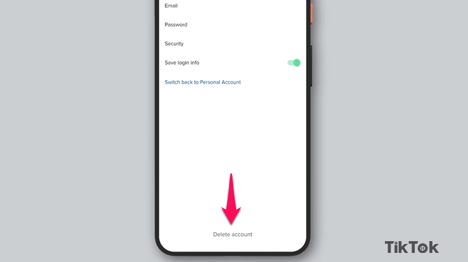delete your TikTok account